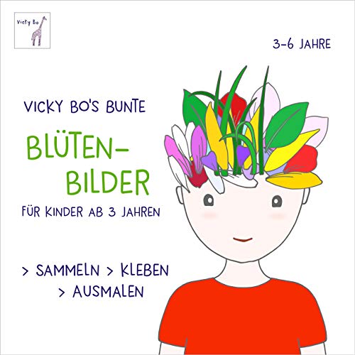 Bunte Blüten-Bilder für Kinder ab 3 Jahren: Malbuch